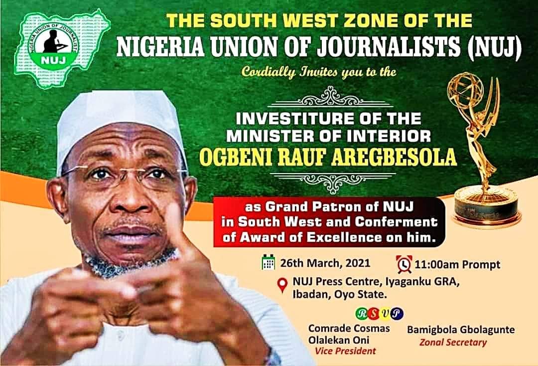 Controversy Trails NUJ Award To Aregbesola