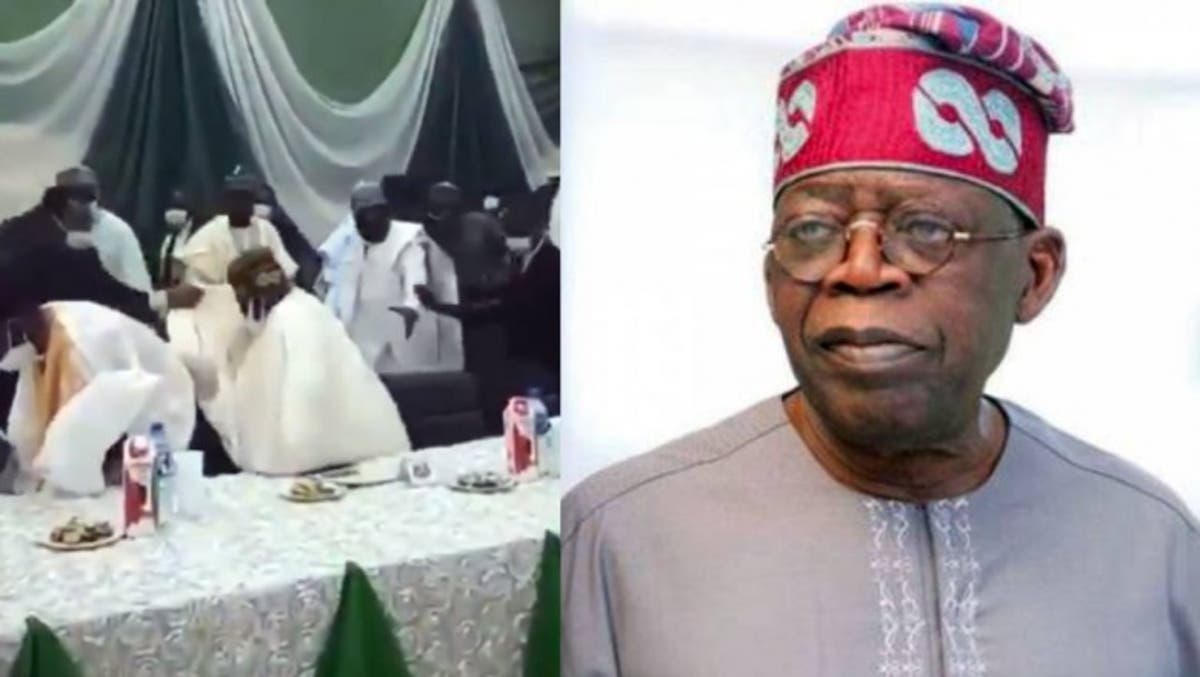 Tinubu Slips, Falls In Kaduna During Arewa House Lecture (Video)