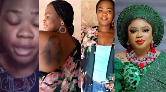 “I Feel Like Killing Myself” - Lady Who Tattooed Bobrisky On Her Body Now Homeless, Begs For Help (Video)
