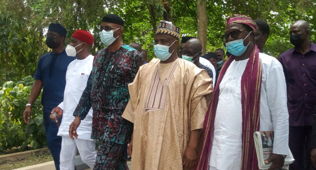 PDP Governors In A Closed-Door Meeting With Mimiko Ahead Of 2023 Elections