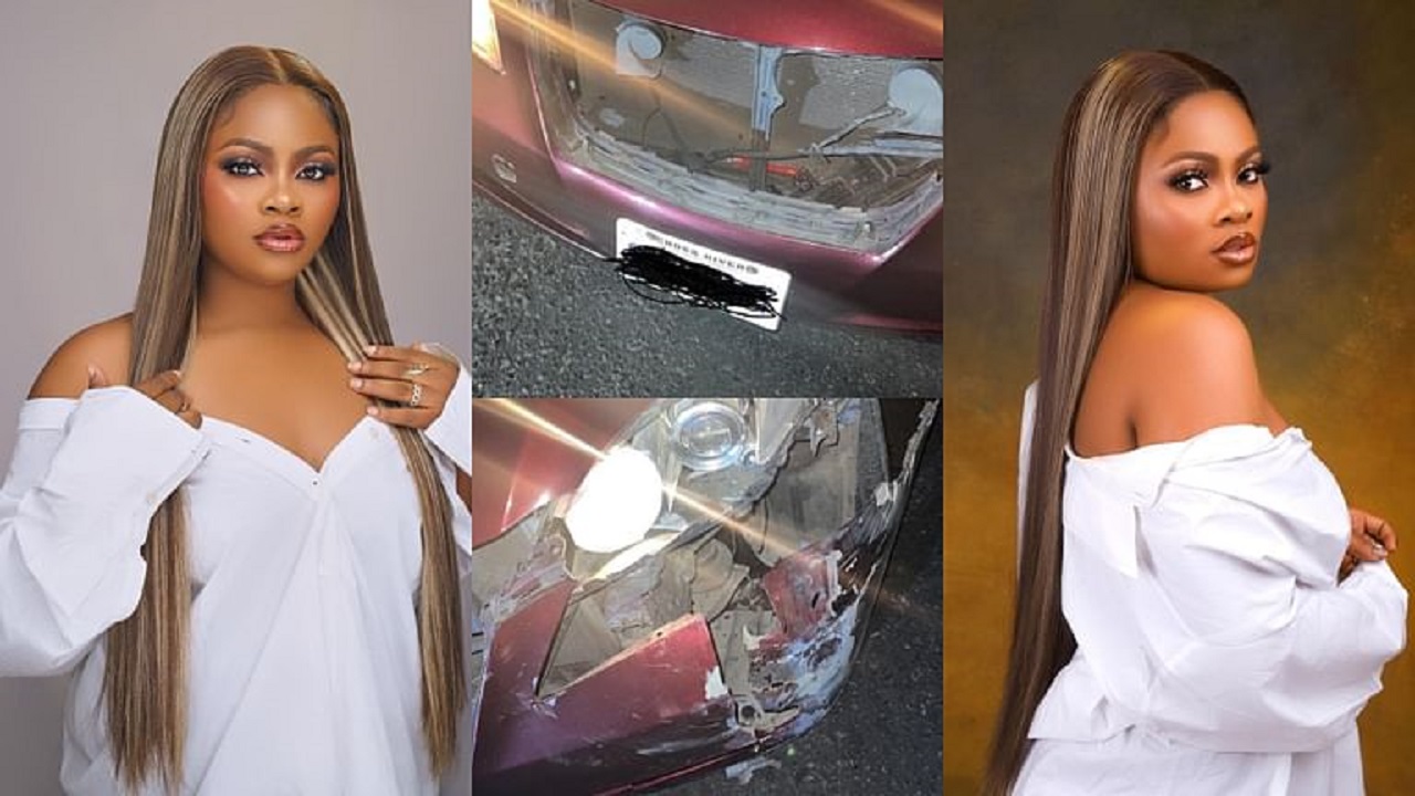 BBNaija Star, Tega Involves In Ghastly Motor Accident [Photos]