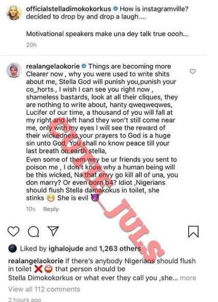  "Nigerians Should Flush This Thing In The Toilet" – Actress Angela Okorie Drags Stella DimokoKorkus To Shreds 