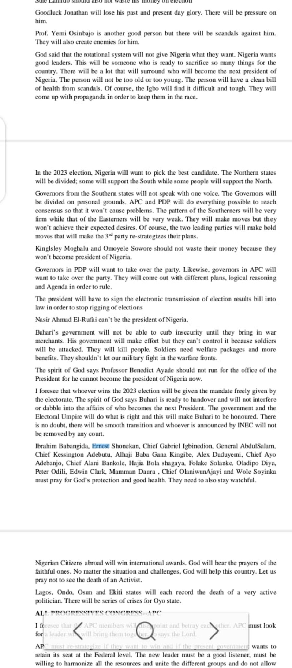 How Primate Ayodele Predicted Ernest Sonekan's Death In His 2022 Prophecies