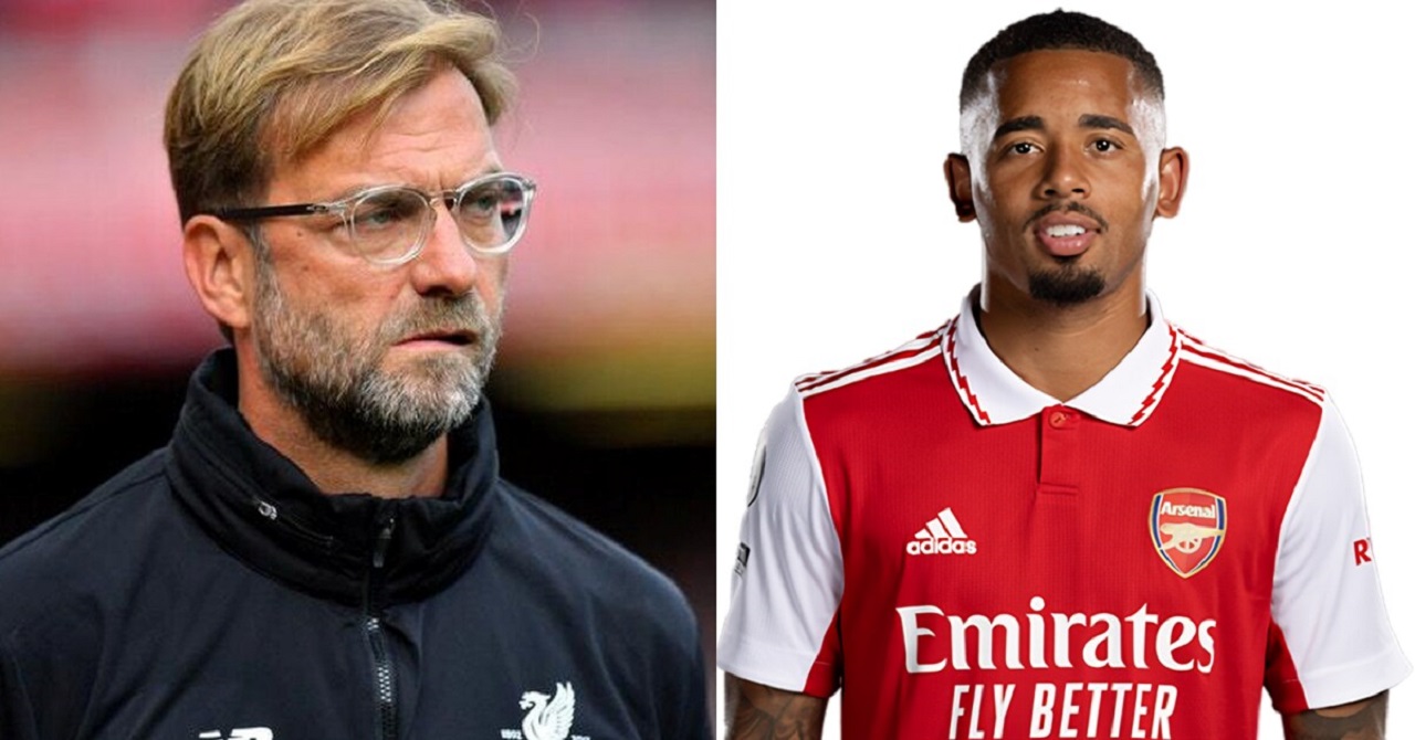What Klopp Said About Gabriel Jesus Ahead Of Arsenal vs Liverpool Clash