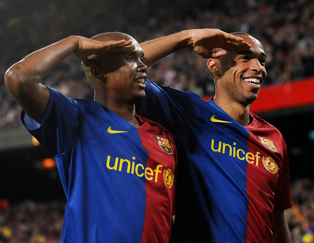 Fans React As Eto'o Says He's Better Than Former Barca Teammate Thierry Henry