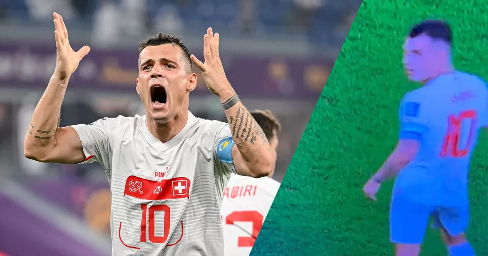 Arsenal Star Granit Xhaka Caught On Camera Taunting Serbia With Crotch-Grabbing Gesture [VIDEO]