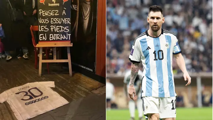 Lionel Messi PSG Shirt Used As Doormat In France