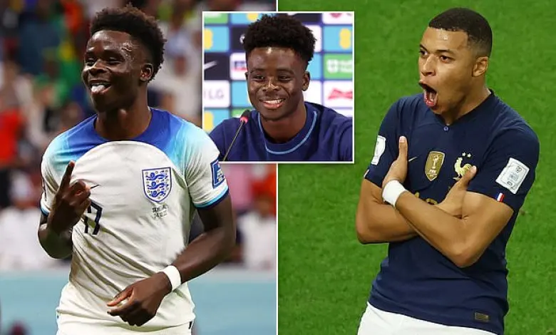England Star Saka Speaks On Kylian Mbappe Comparisons At The World Cup