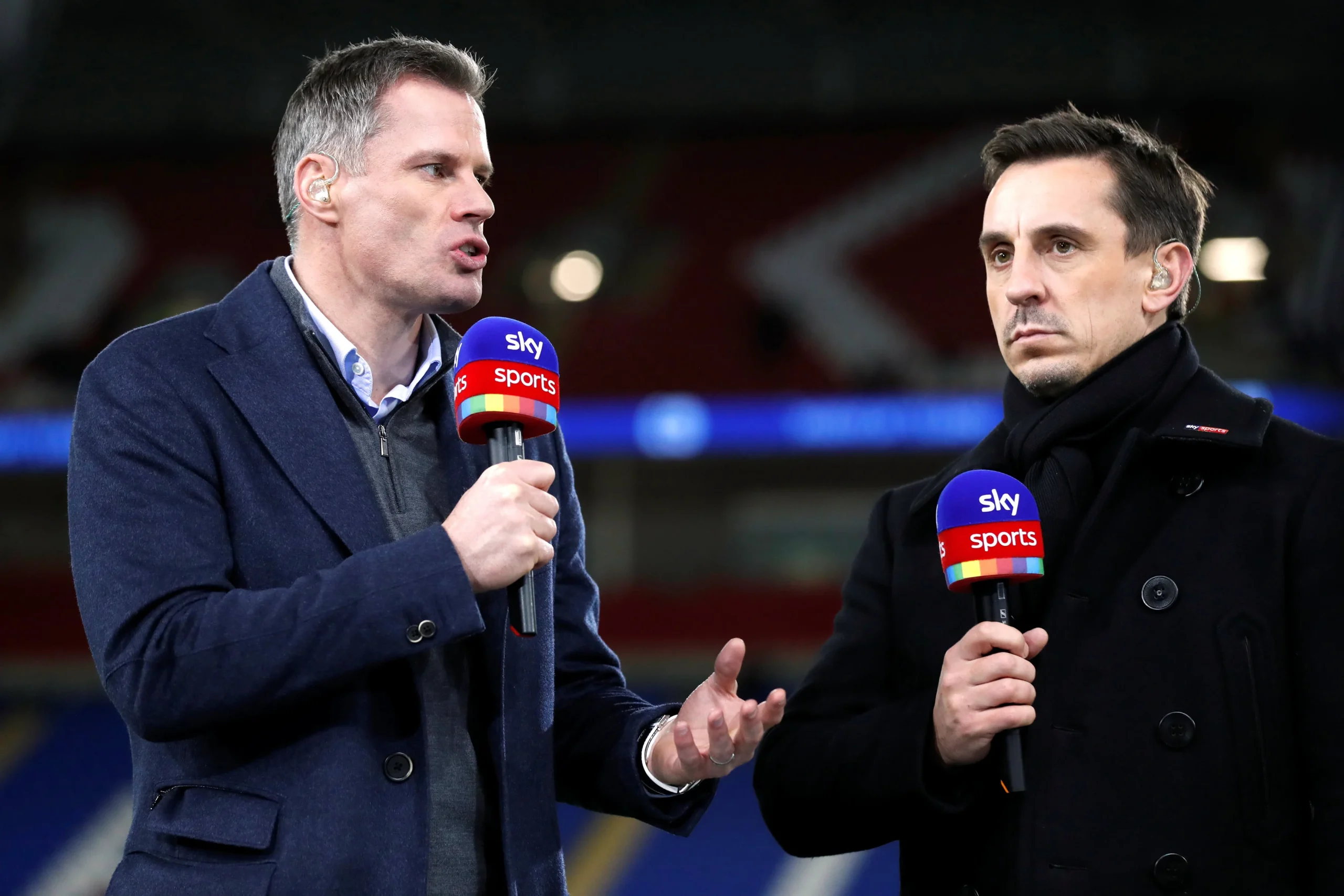Jamie Carragher Ask Arsenal Fans To Keep Trolling Gary Neville On Social Media