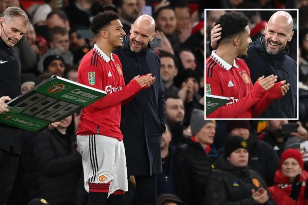 Man Utd Fans React To Sweet Moment Between Sancho & Ten Hag