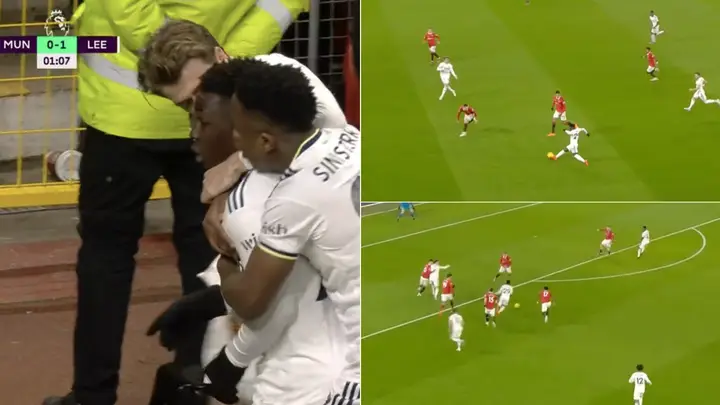 Furious Man United Fans 'Tear United Defender Apart' After Wilfried Gnonto Scores Leeds Opener In First Minute