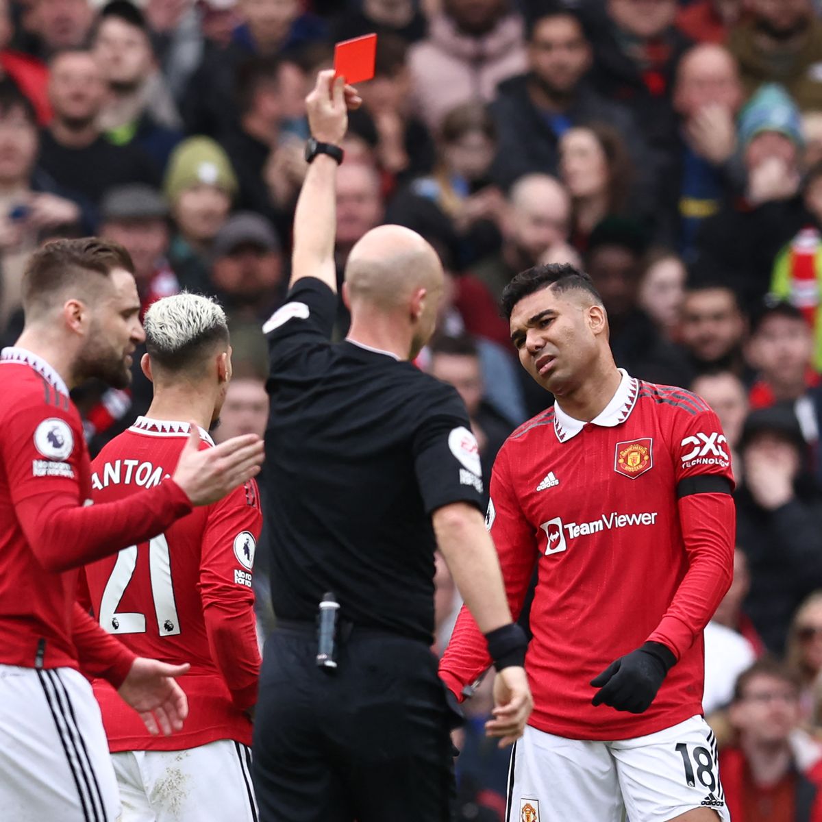 List of Man United Matches Casemiro Will Miss After Receiving Red Card Vs Southampton