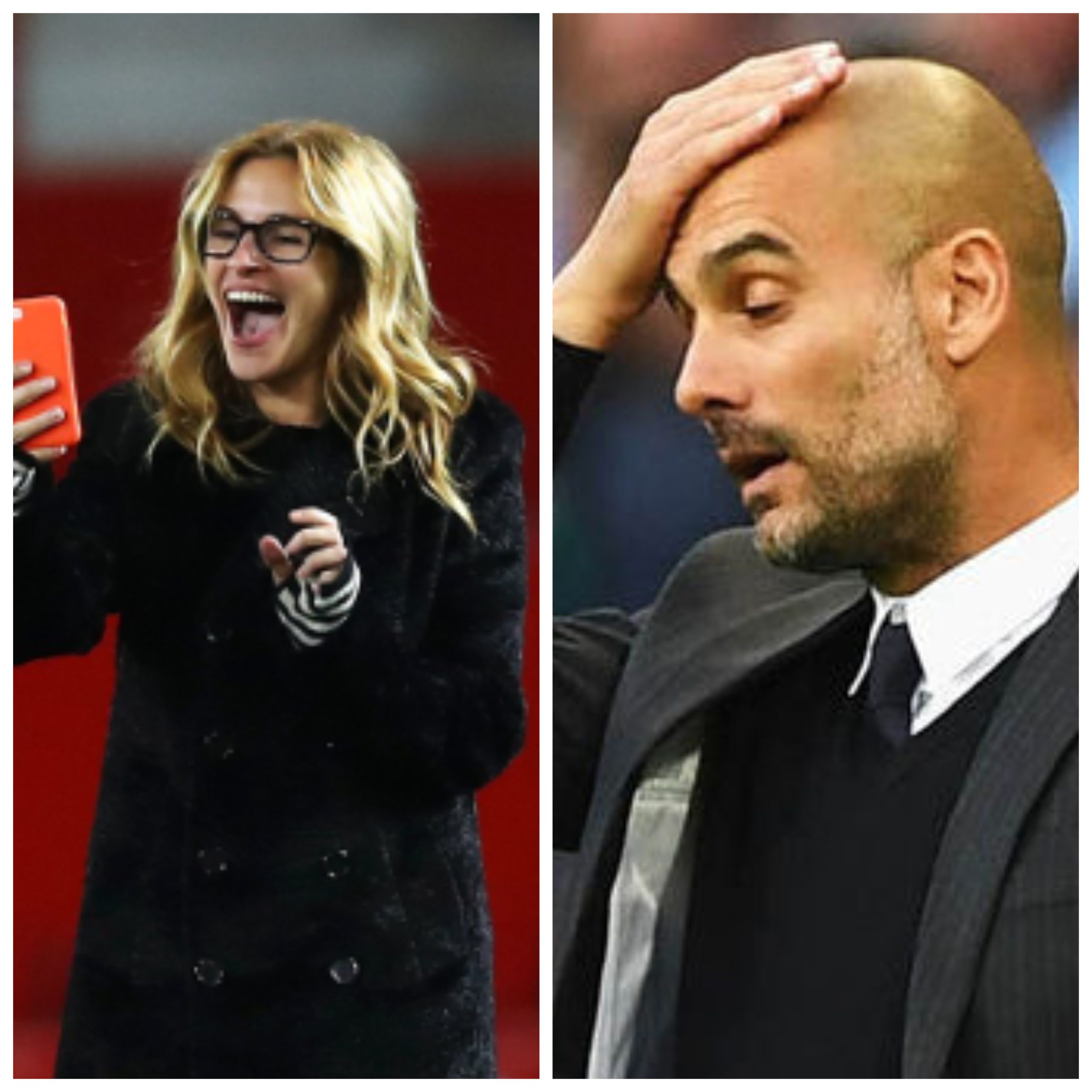 Manchester United Taunts Pep Guardiola Over Julia Roberts' Rejection