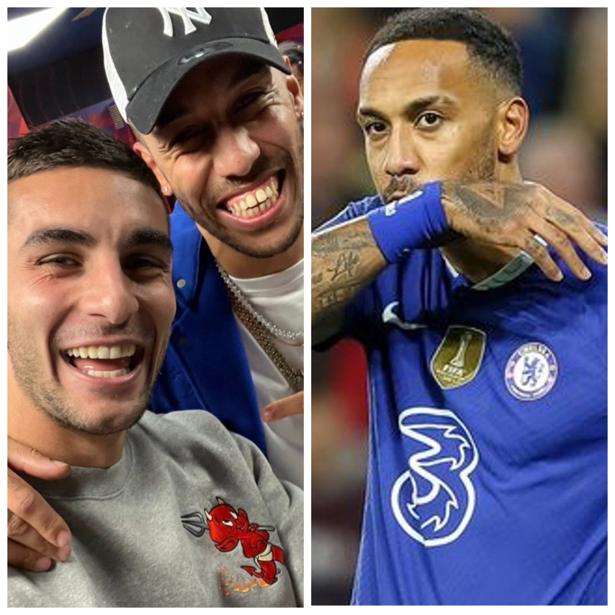 Chelsea's Aubameyang Spotted Celebrating In Barcelona Dressing Room After El Clasico, Fans React