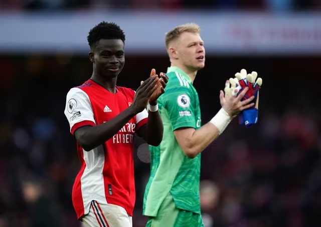 Aaron Ramsdale Sends Message To Arsenal Fans Worried By Bukayo Saka's Contract Saga
