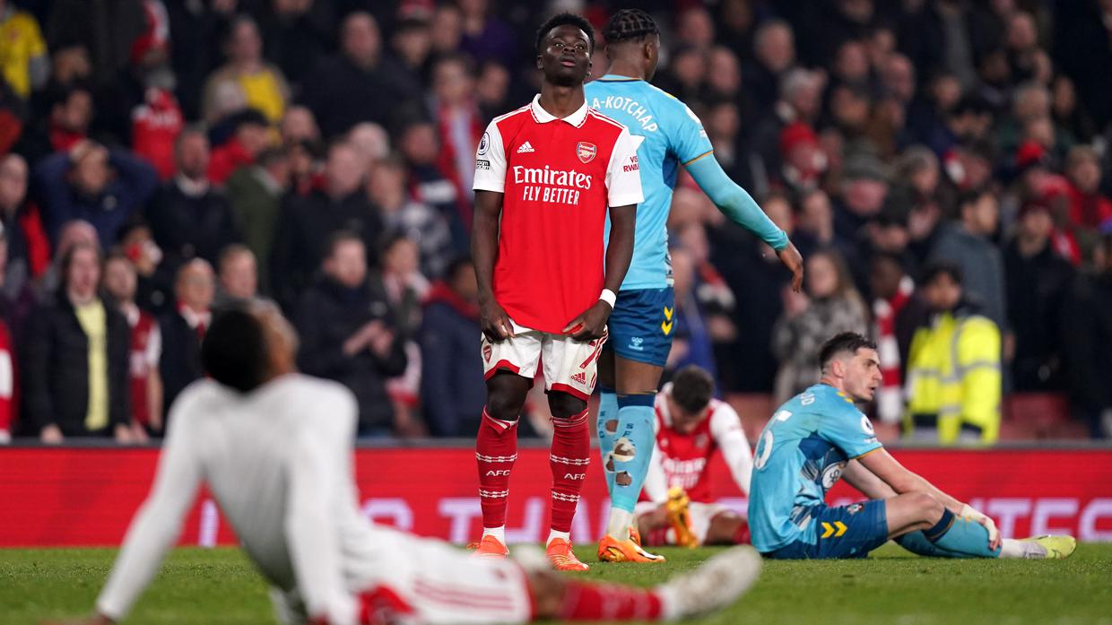 Arsenal’s Title Hope Hangs In The Air Despite Saka Rescuing A Point Against Southampton