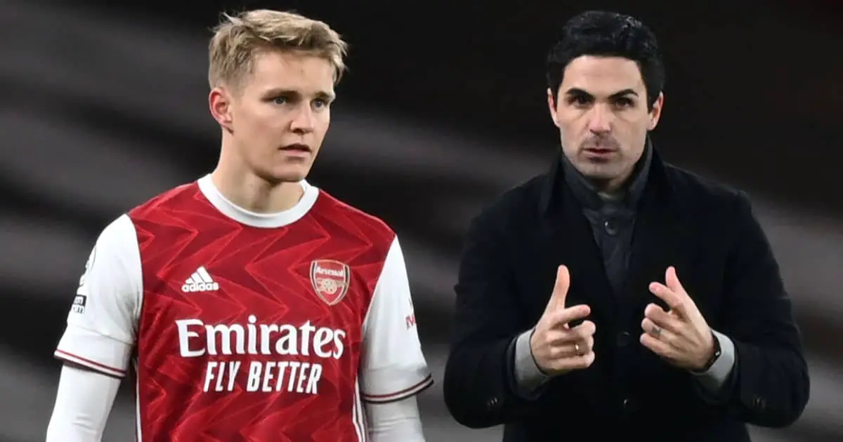Mikel Arteta explains why he keeps substituting Martin Odegaard in recent matches