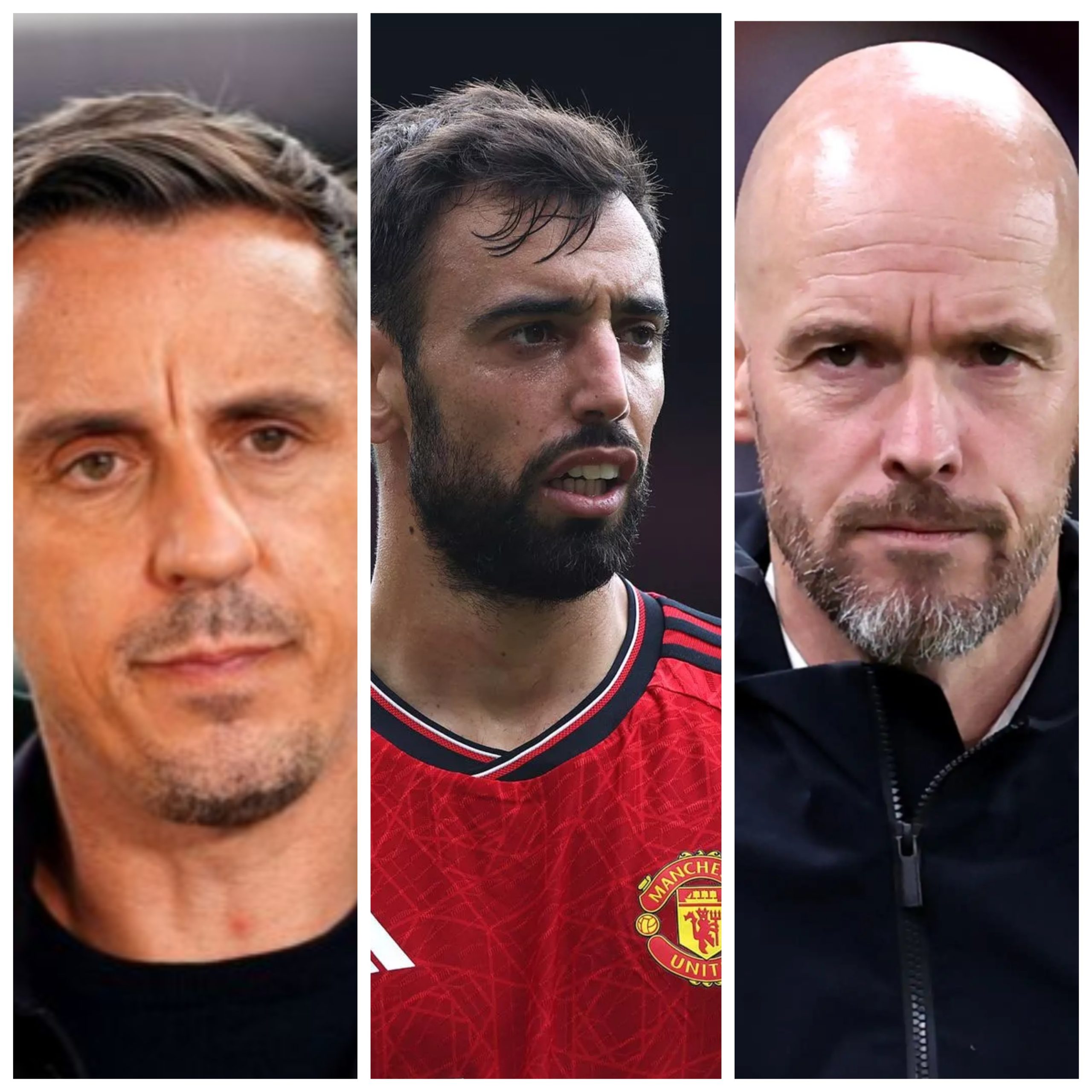Gary Neville blasts Ten Hag tactic affecting Bruno Fernandes, drawing stark contrasts to Guardiola's style